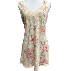 Lucie Ann II Vintage‎ Floral Lacey Cami Camisole or Slip Dress Size M